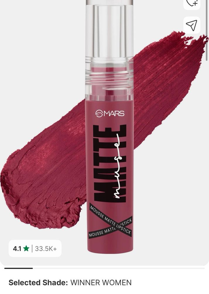 MARS Matte Mousse Lipstick - Winner Women