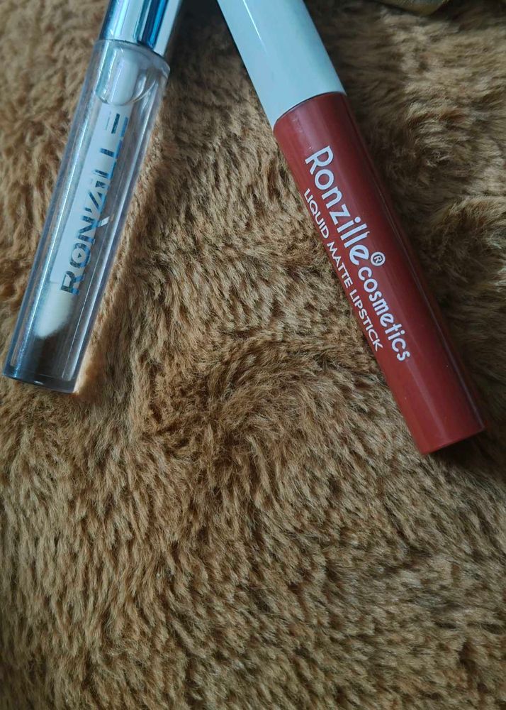 Liquid Matte Lipstick &amp; Transparent Lip Gloss