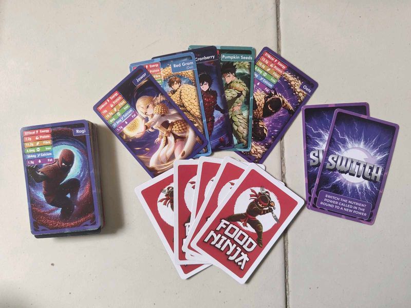Chocos Food Ninja Fun Game crads
