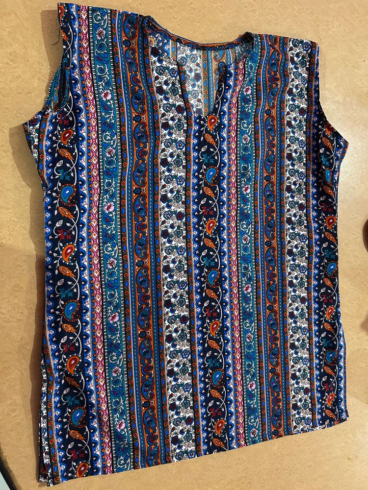 Boho Print Sleeveless Top