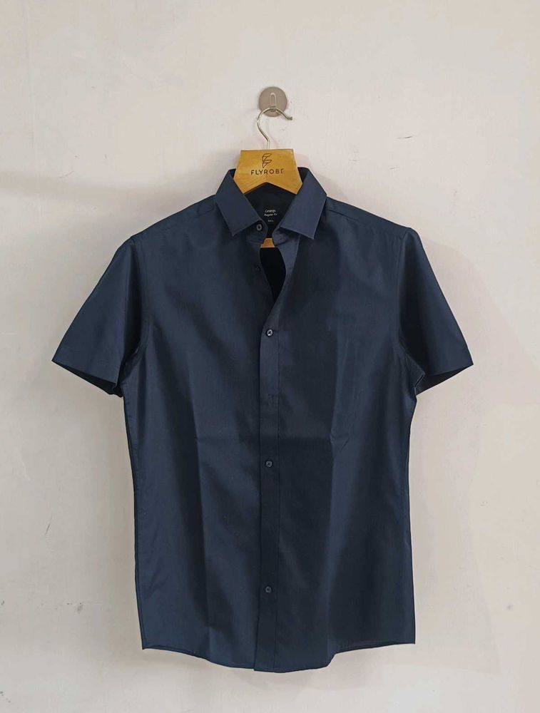 Men's Short Sleeve Dark Blue Shirt