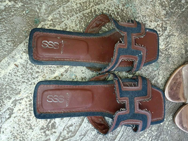 Stylish SSS Denim Sandals