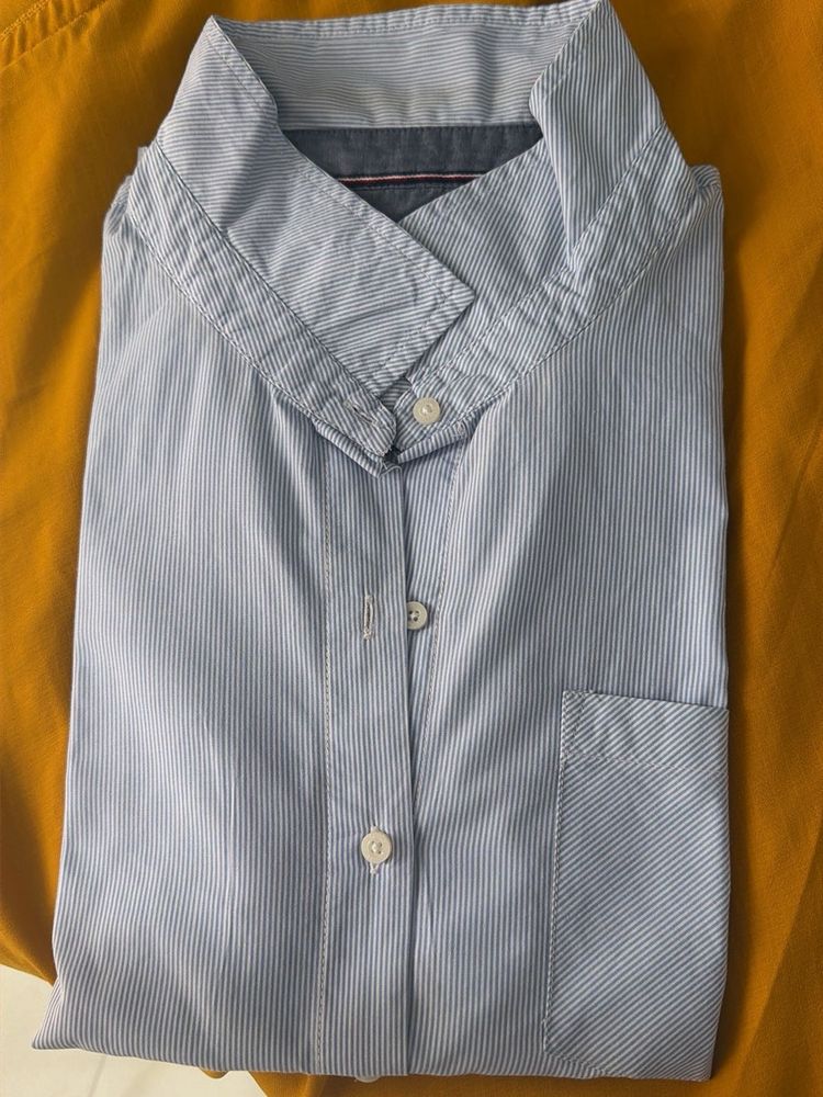 Striped Button-Up Shirt