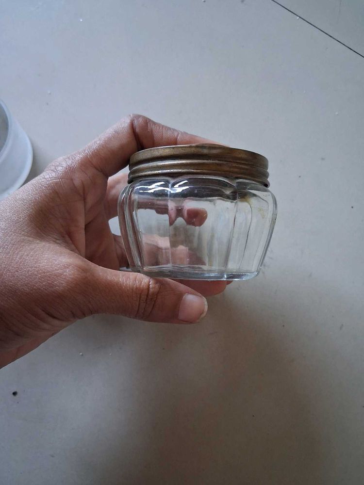 Small Glass jar Total 3 pis