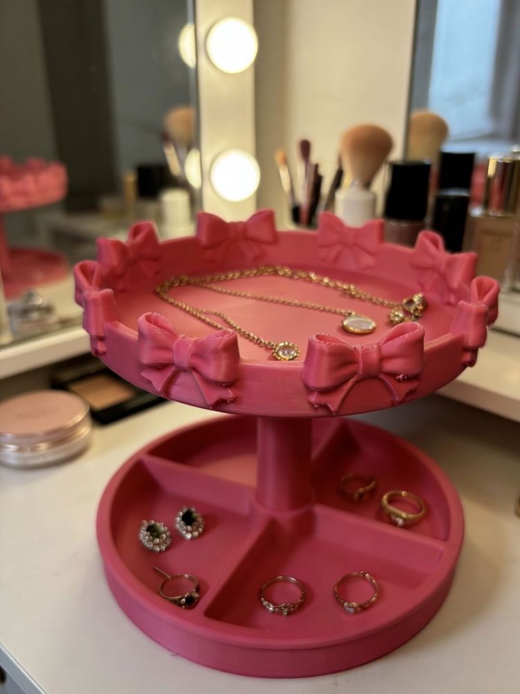 Blush Bow Luxe Jewellery Stand