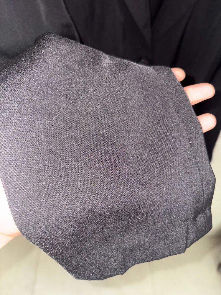 Chic Black Satin Blazer