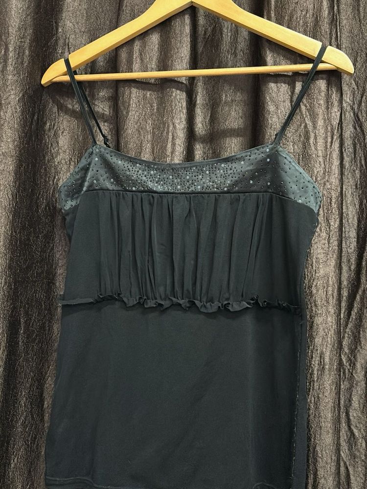 Y2K Sparkly Spaghetti Strap Top