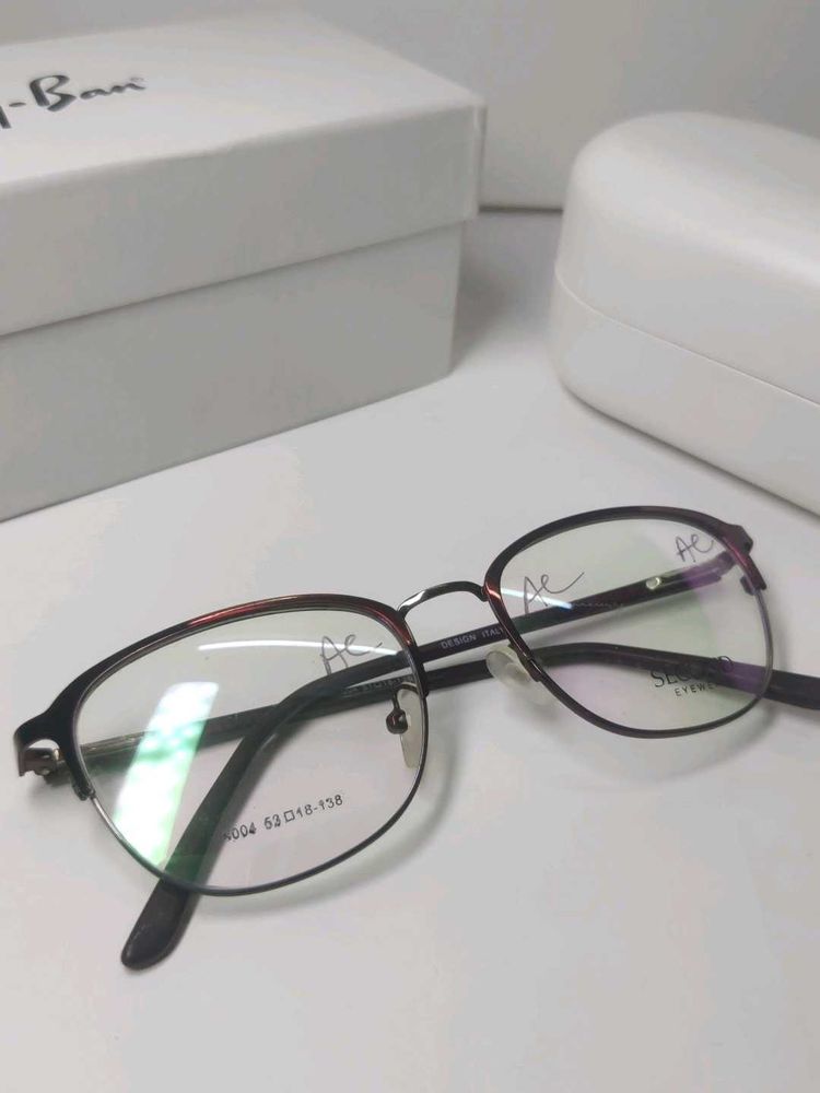 Copperish Maroon Designer Eyeglasses with Case
