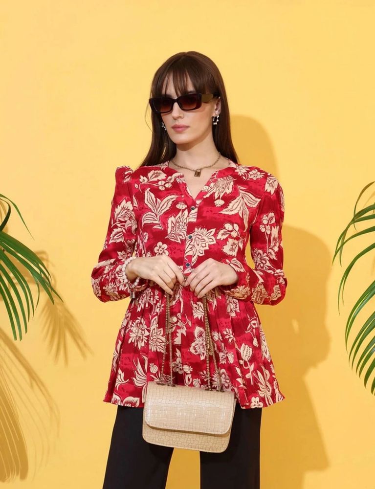 Casual Regular Sleeves Printed Women Top