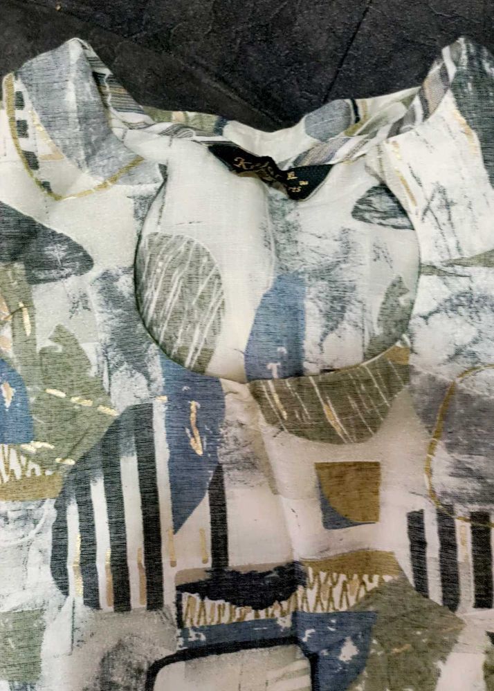 Abstract Print Casual Top