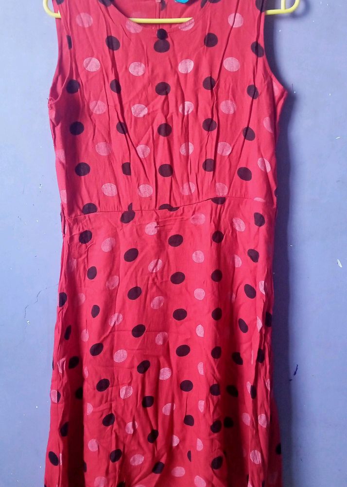 Red Colour Polka Dot Frock || Very Cheap Price✨