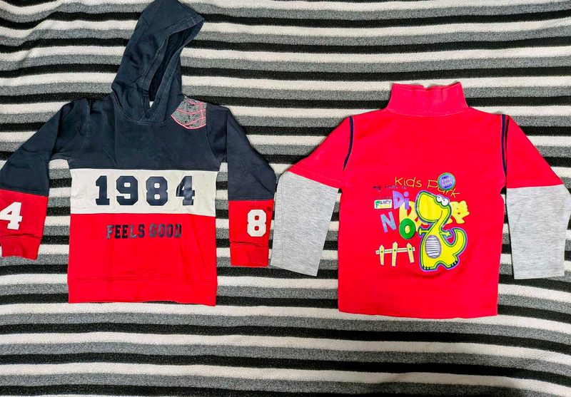 Kids' Winter Thick Long Sleeve Tops (2-Pack)