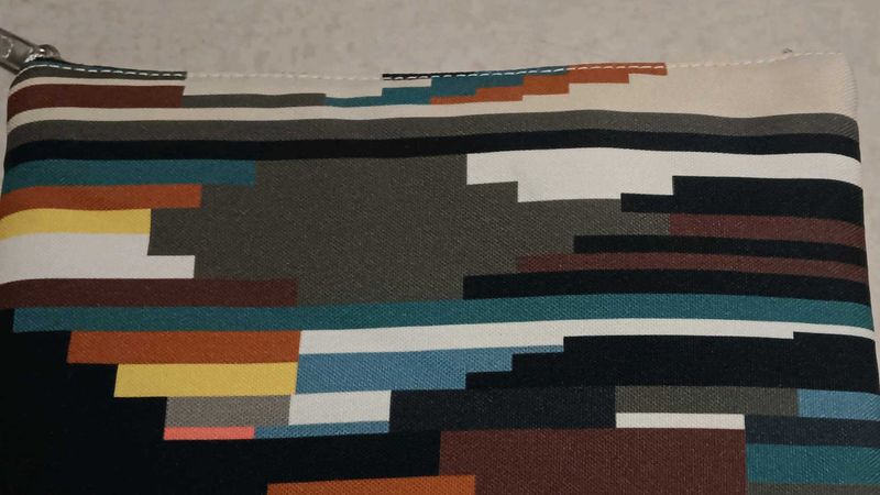 Colorful Geometric Print Clutch Pouch