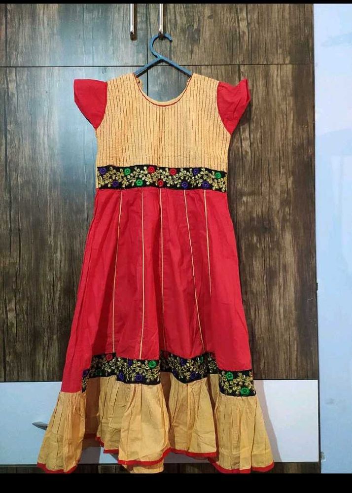 Red and yellow Ethnic Dress