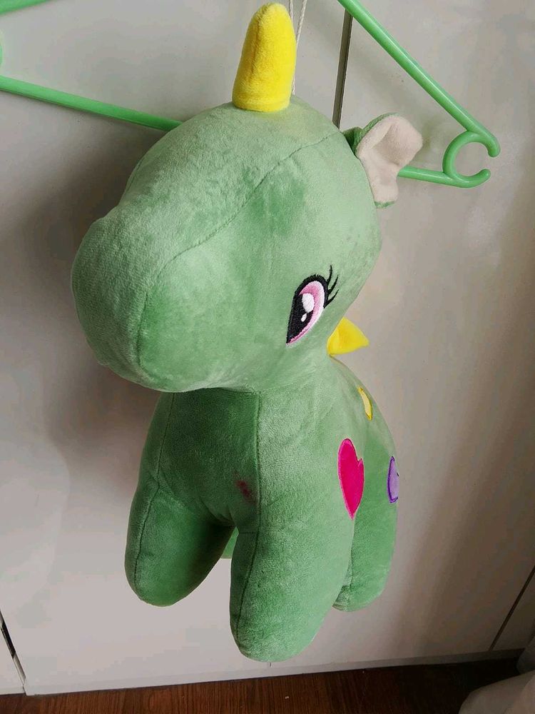 Green Unicorn Plush Toy