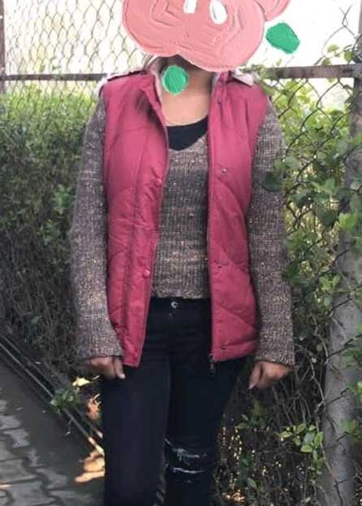 Maroon Hooded Jacket