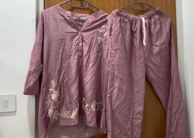 Embroidered Kurta Co-ord Set