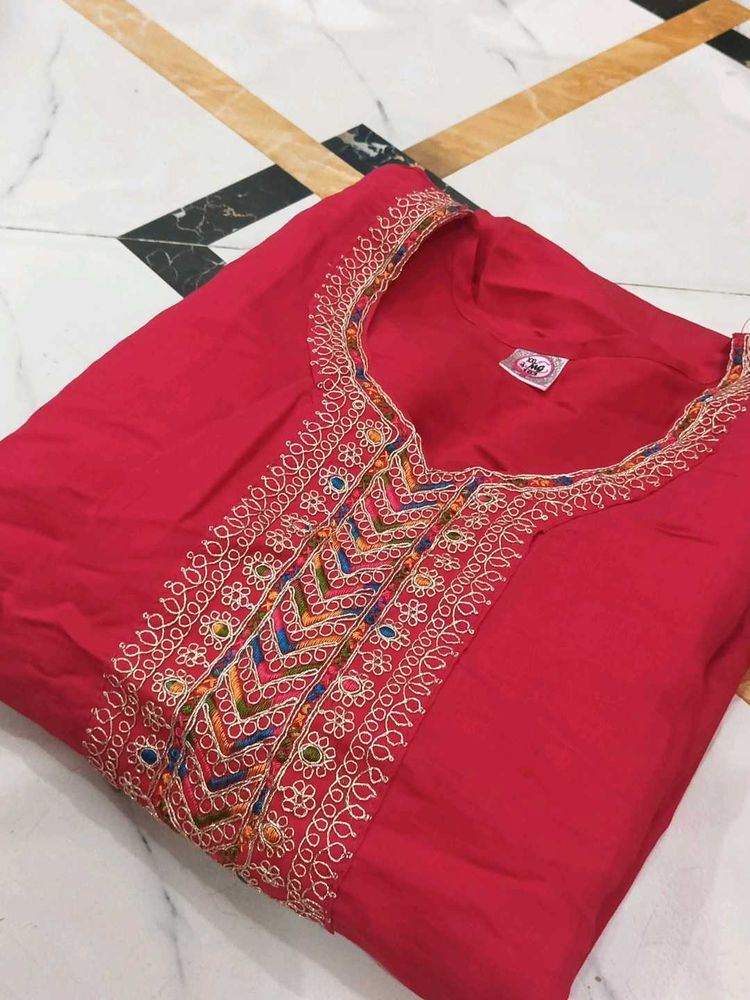 Vibrant Embroidered Kurta
