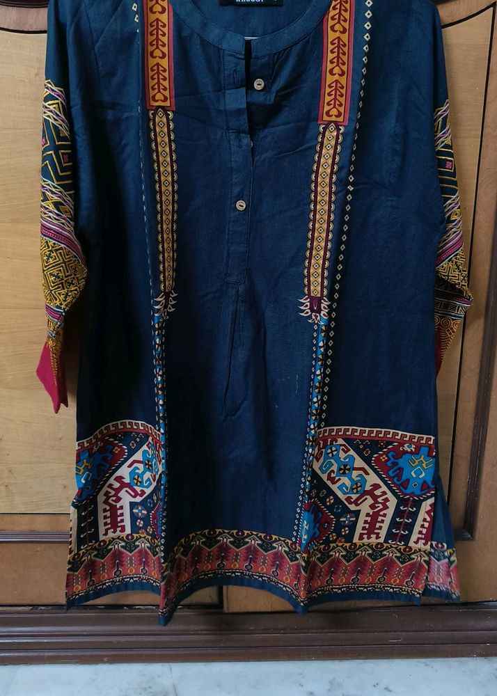 Embroidered Dark Grey Kurta