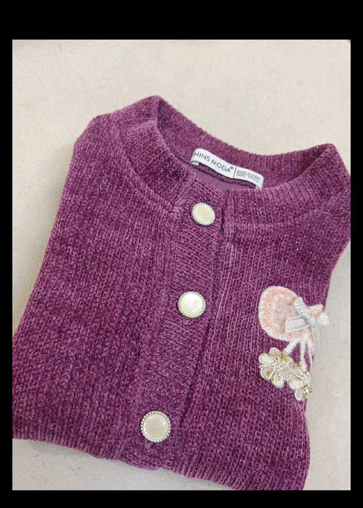 Purple Knit Cardigan combo
