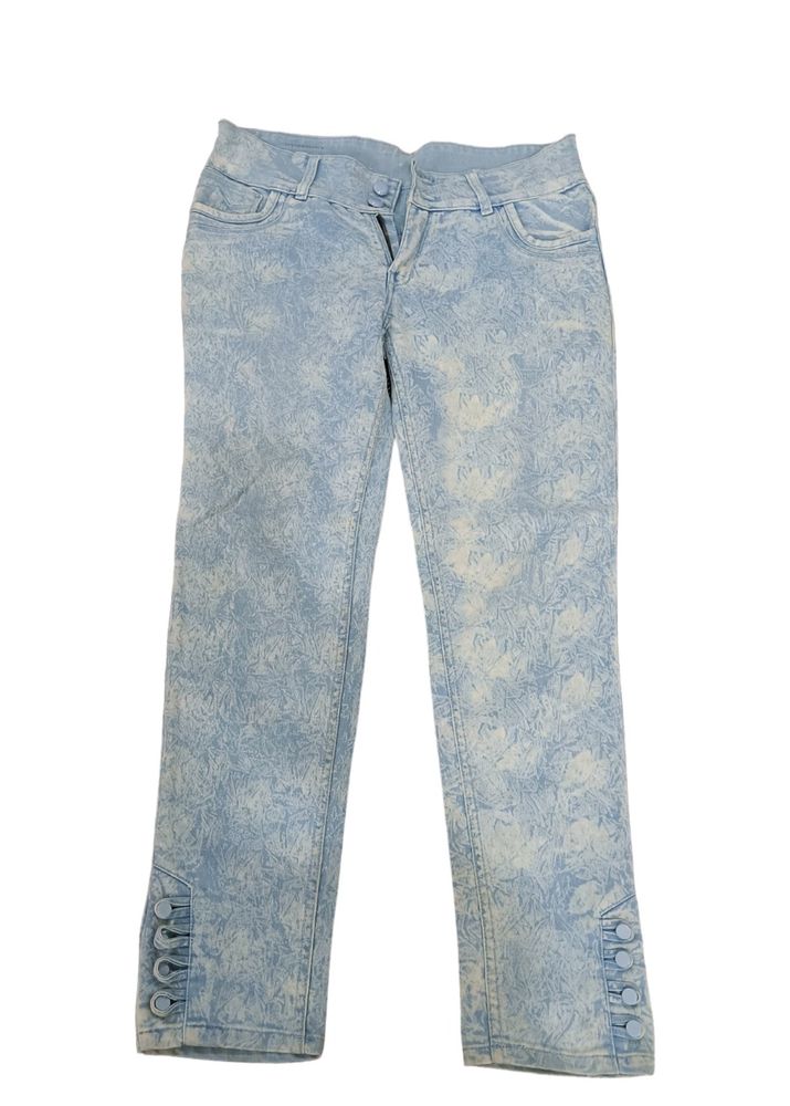 Blue Printed Women Jean