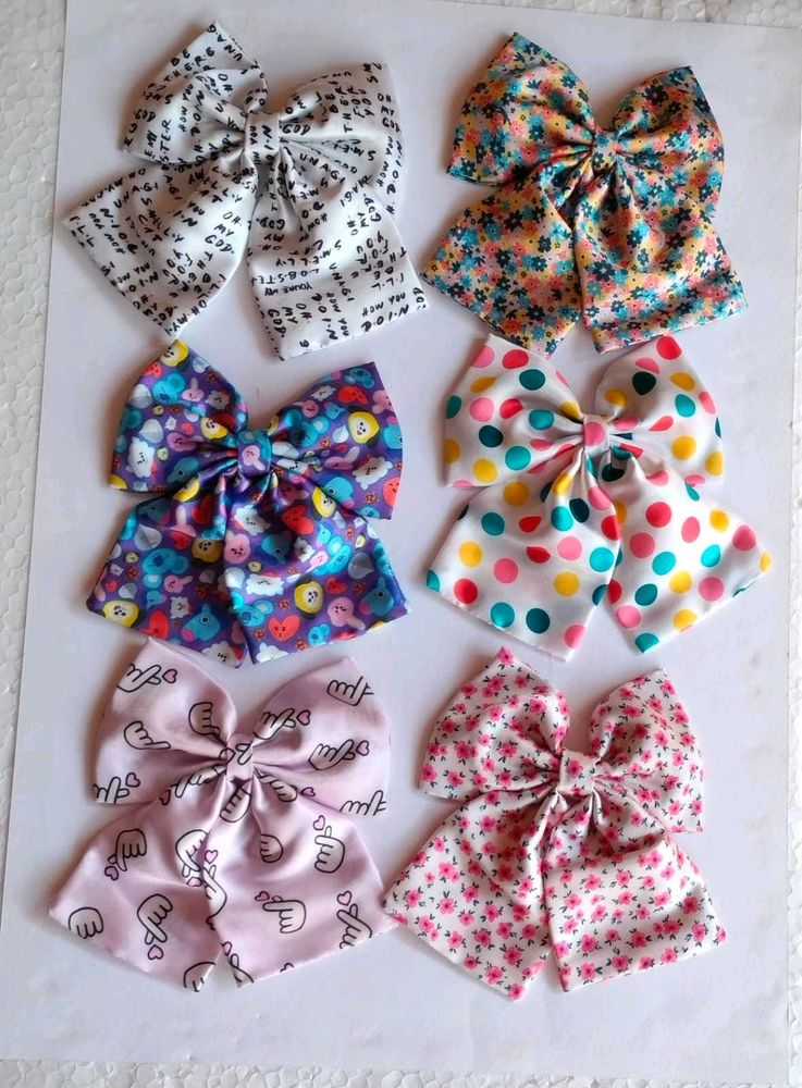 Cute Bow Hair Clips - Set of 6