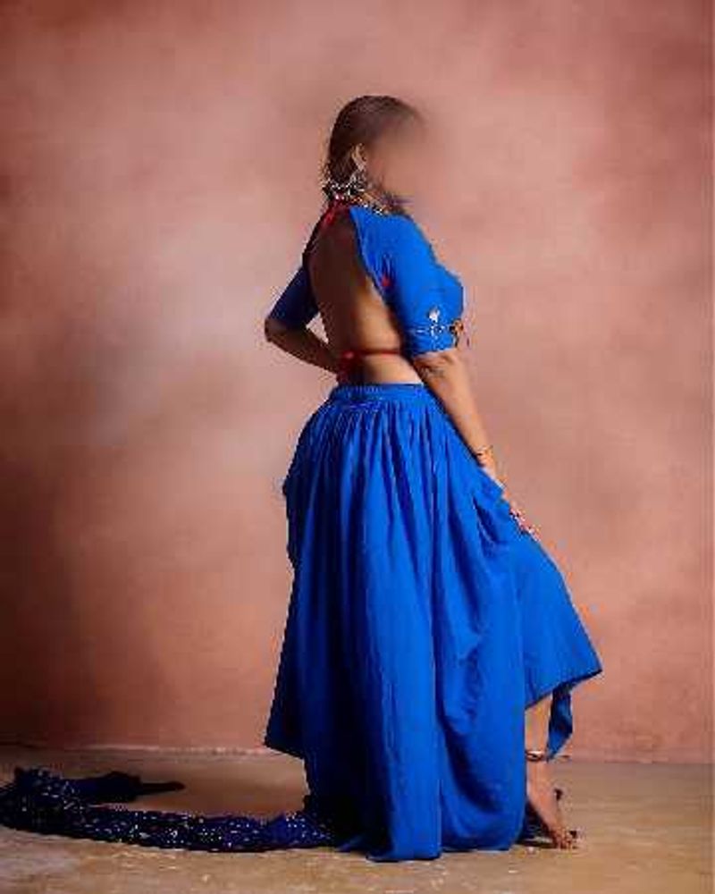 Royal Blue Lehenga Choli without odhani