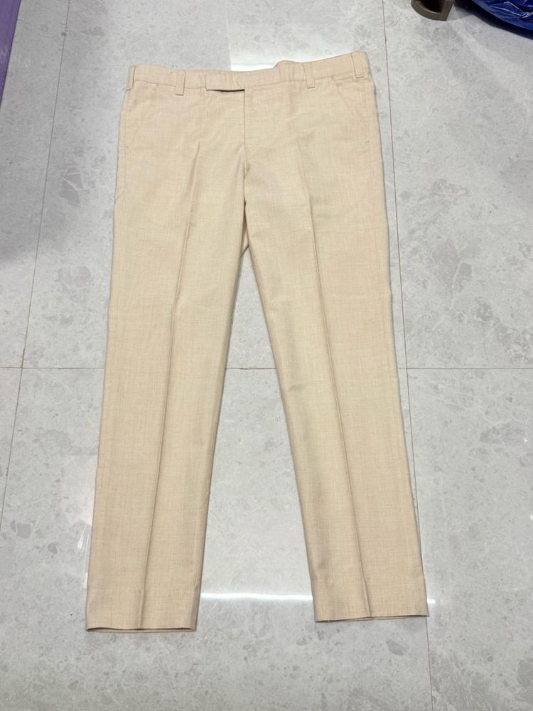 Classic Beige Khaki Tailored Trousers Pant
