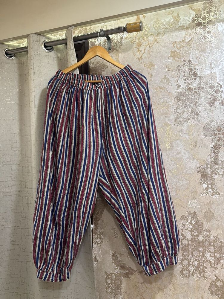 Striped Cotton Palazzos