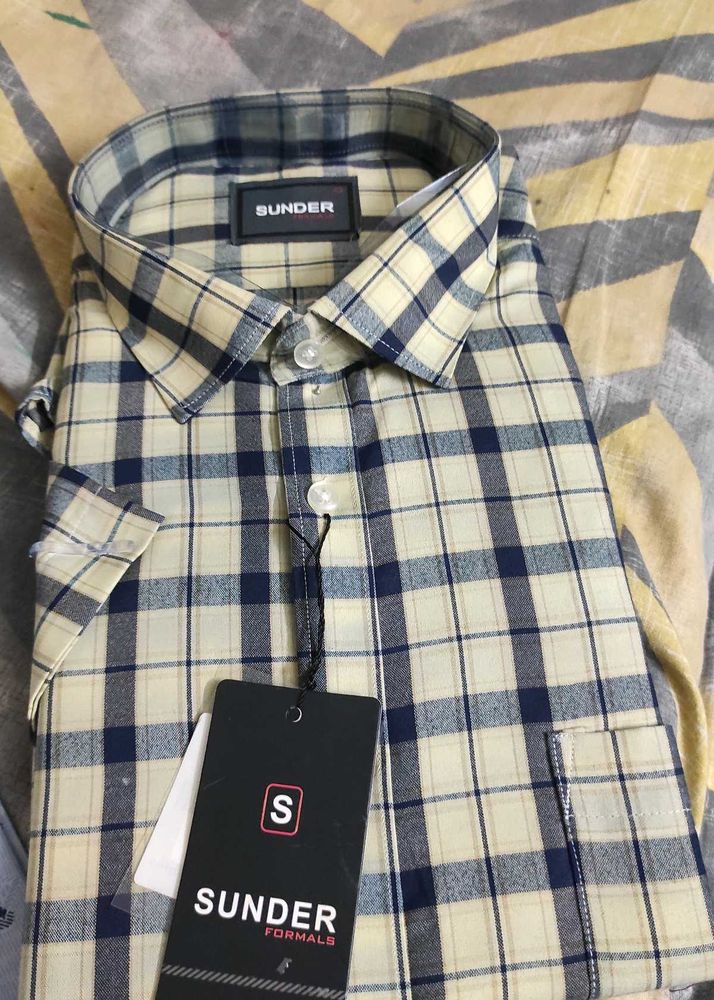 SUNDER FORMALS Men's Checkered Shirt