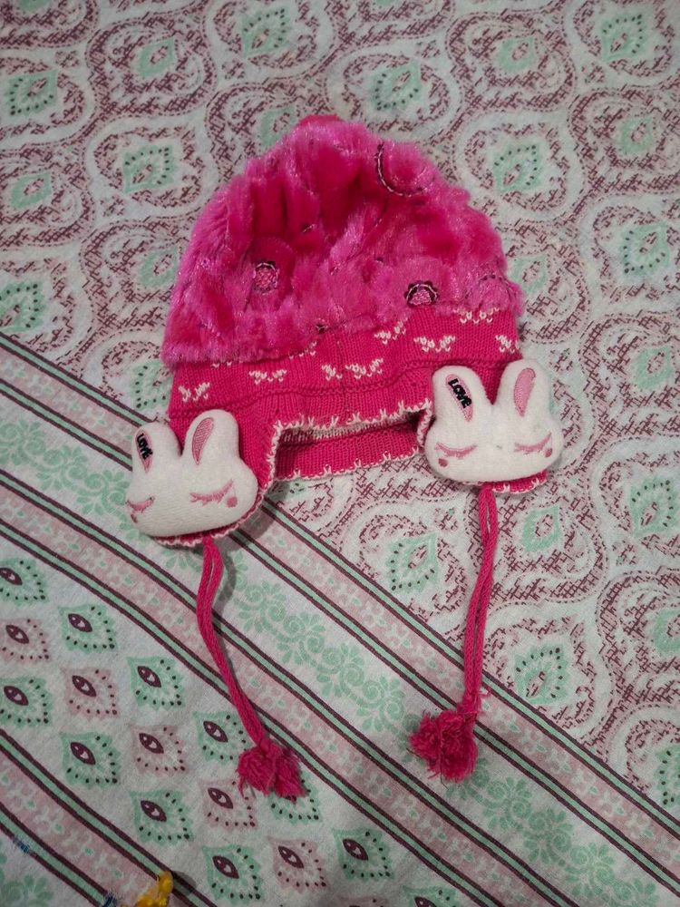 Cute Pink Bunny Hat