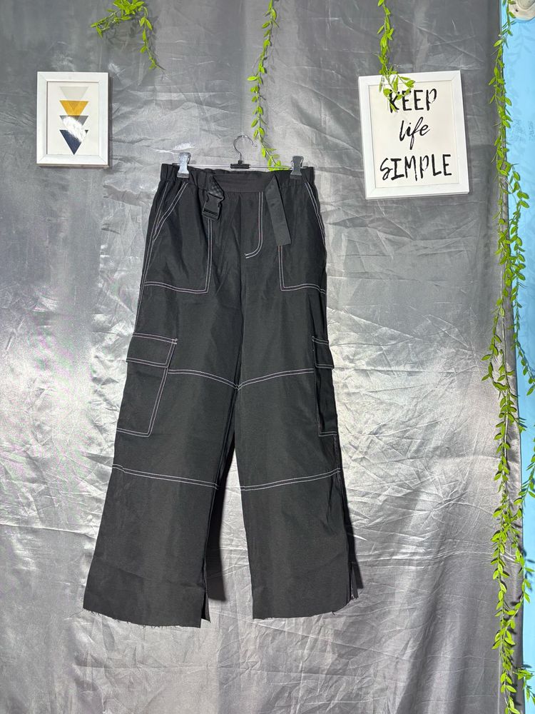 SHEIN Stylish Black Cargo Pants