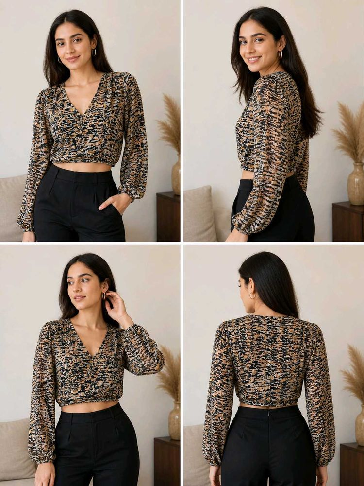 Animal Print Crop Top