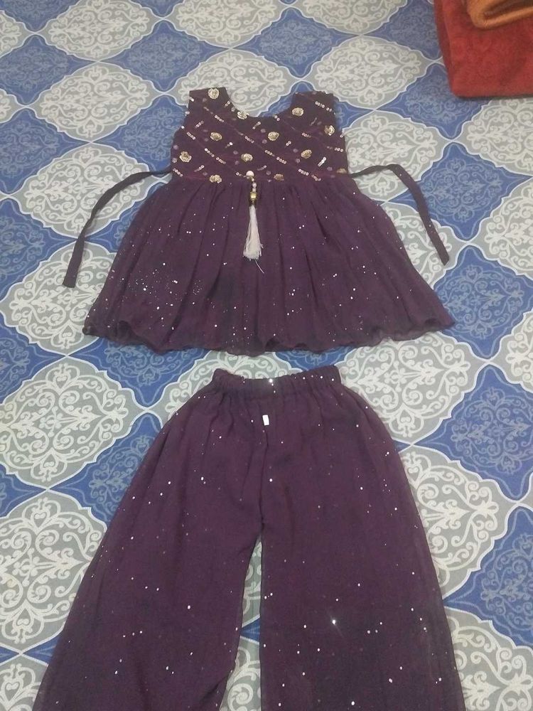 Stylish Purple Kids Clothing Set