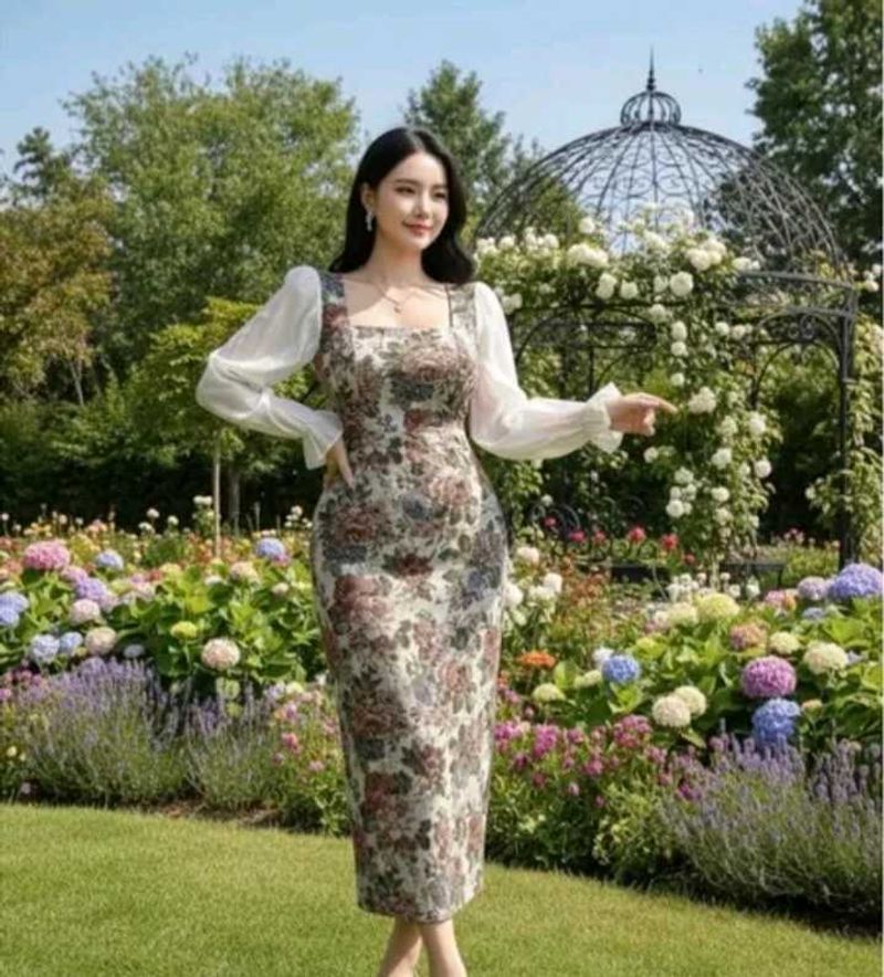 Vintage Floral Maxi Dress