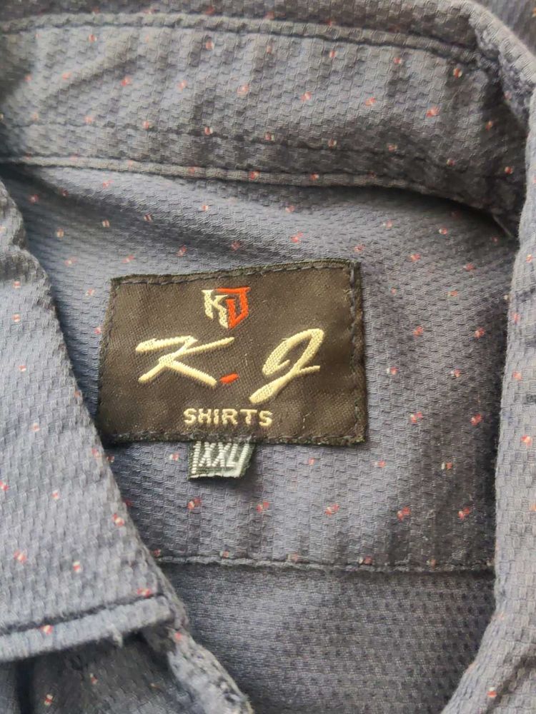 Stylish Blue Textured Shirt