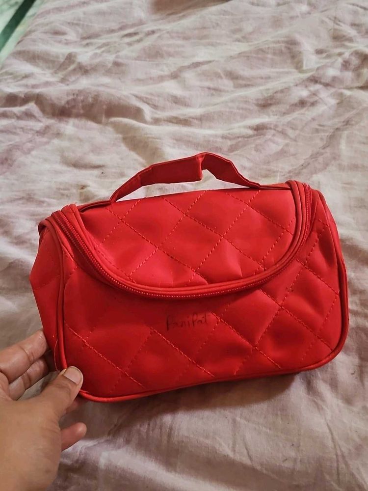 Red Quilted Pouch