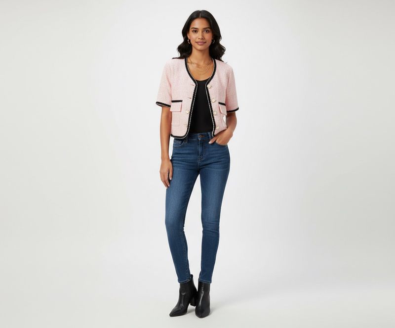 Pink Tweed Jacket - Classic Chic Thailand Product