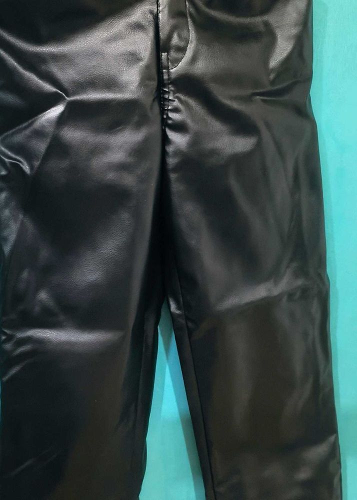 Black Faux Leather Pants