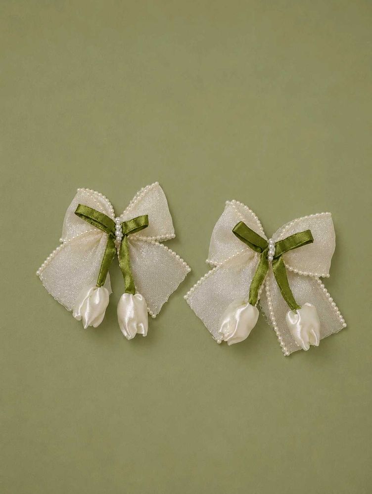 1 piece Cute Bow Tulip Hair Clips