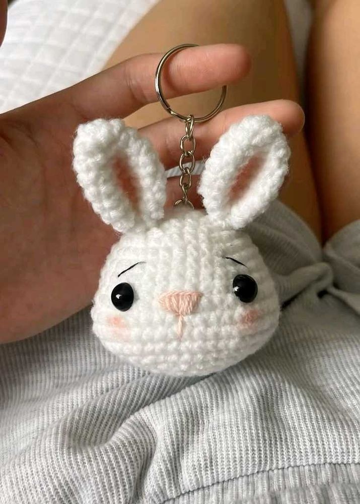 Cute Crochet Bunny Keychain