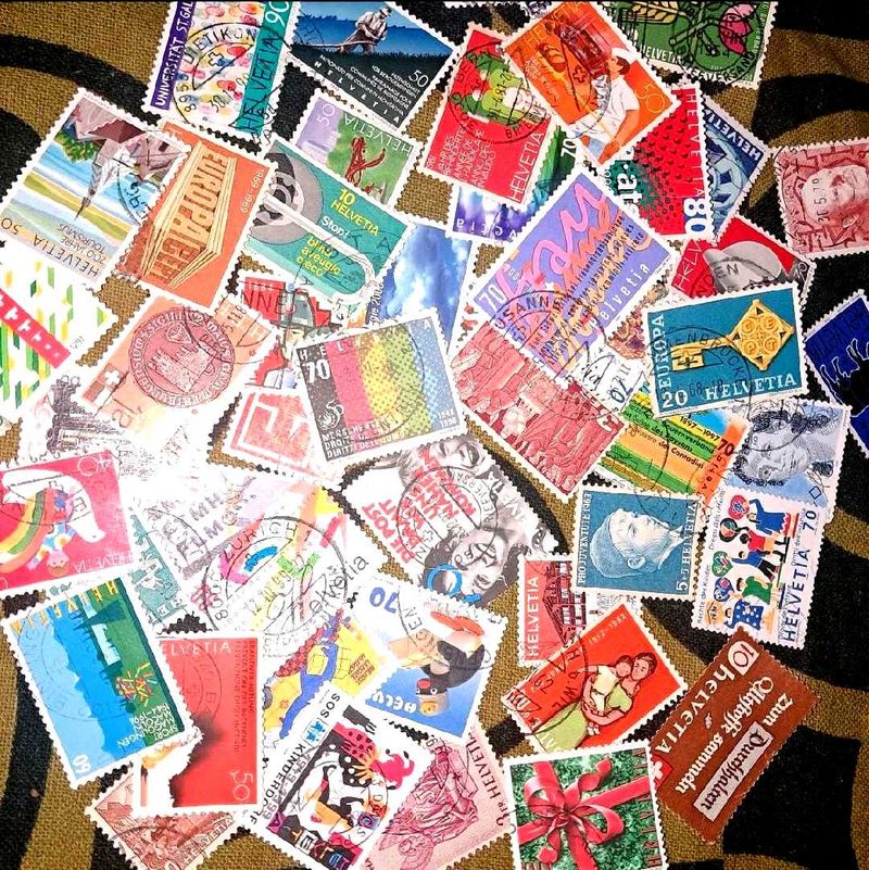 50 unique SWITZERLAND  stamps