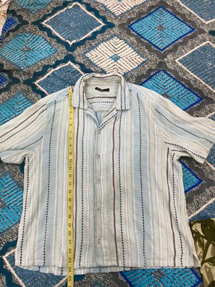 Men's Striped Short Sleeve Shirt