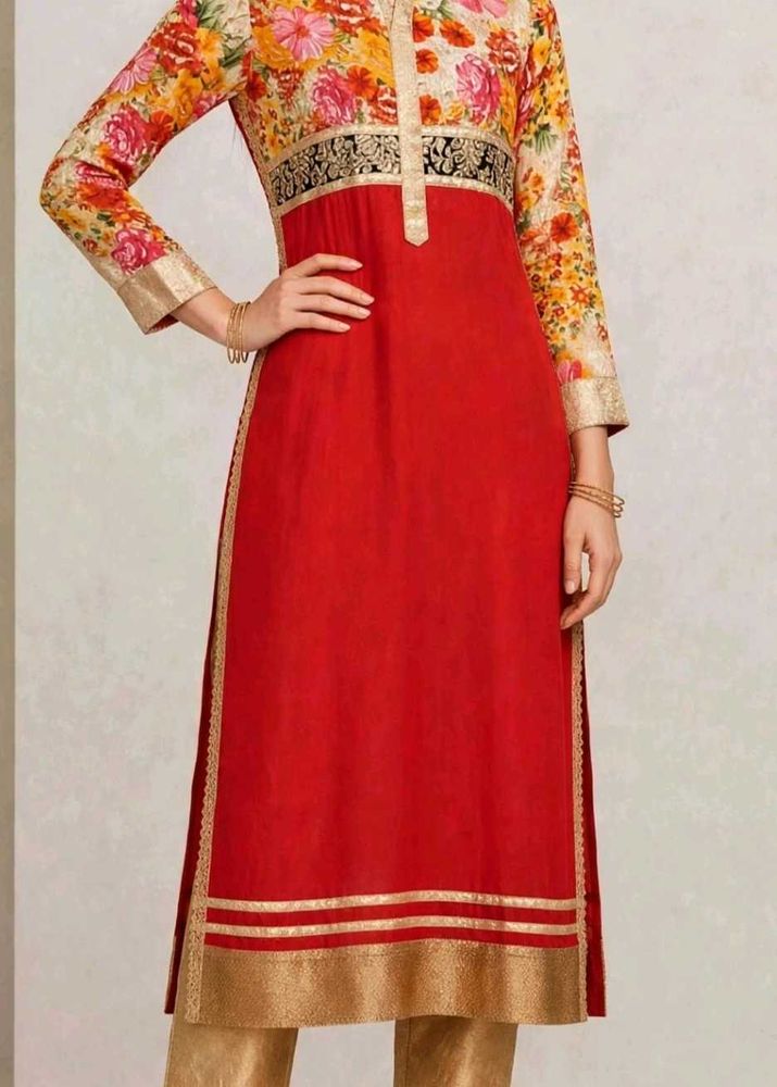 Vibrant Floral Print Kurta Set