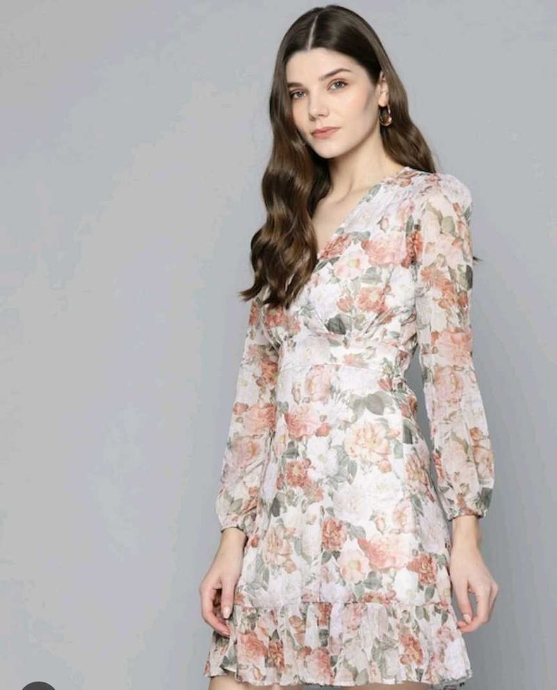 Floral Fit And Flare Dress