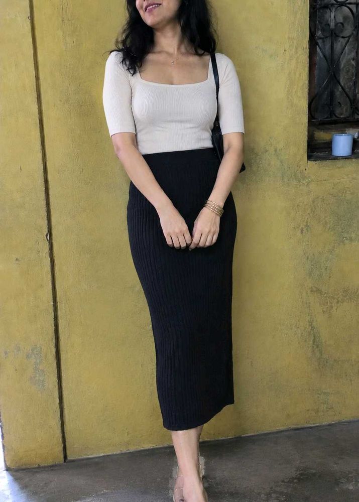 Knit Midi Skirt