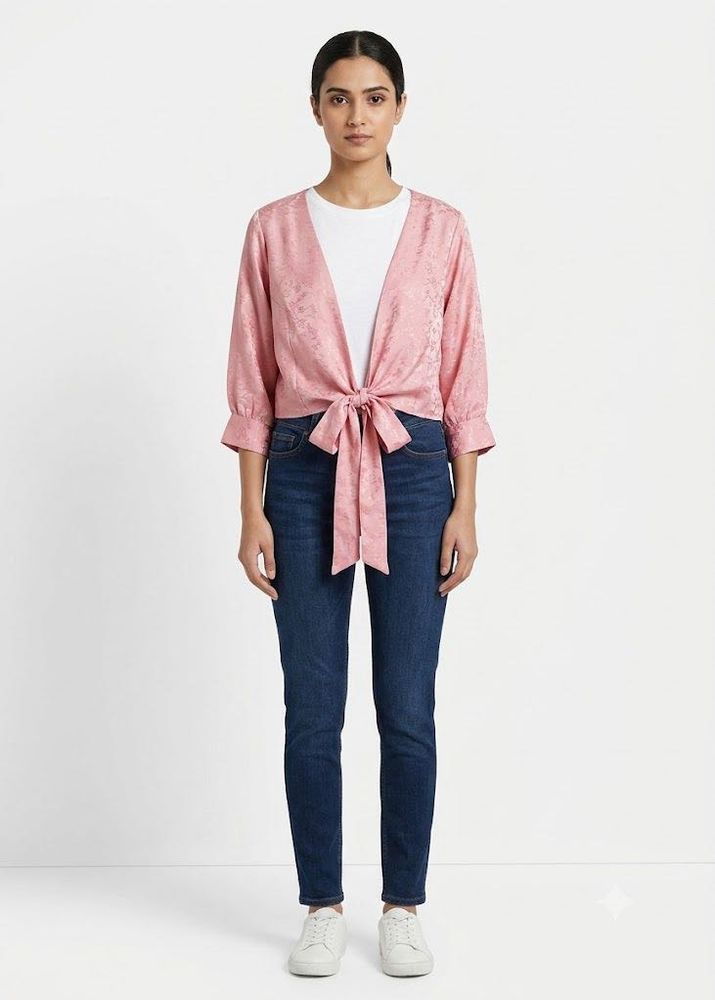 Tie on the romance in satin rose.