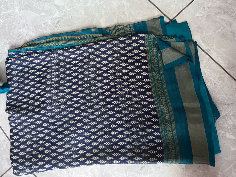 Beautiful Navy Blue Saree