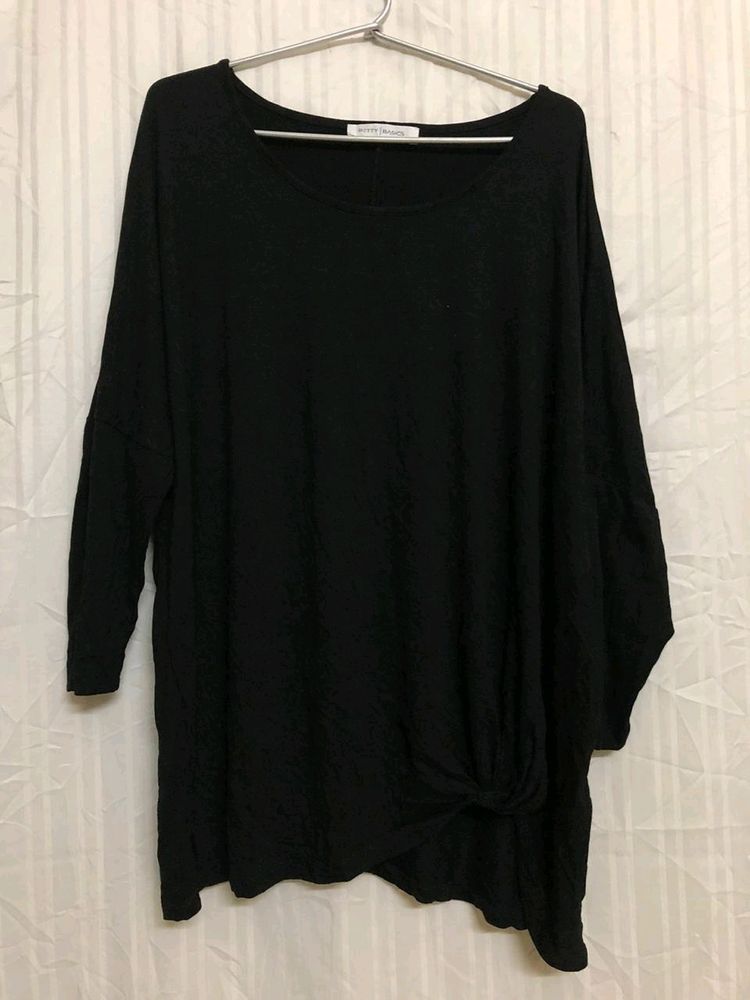 Betty Black Long Sleeve Top