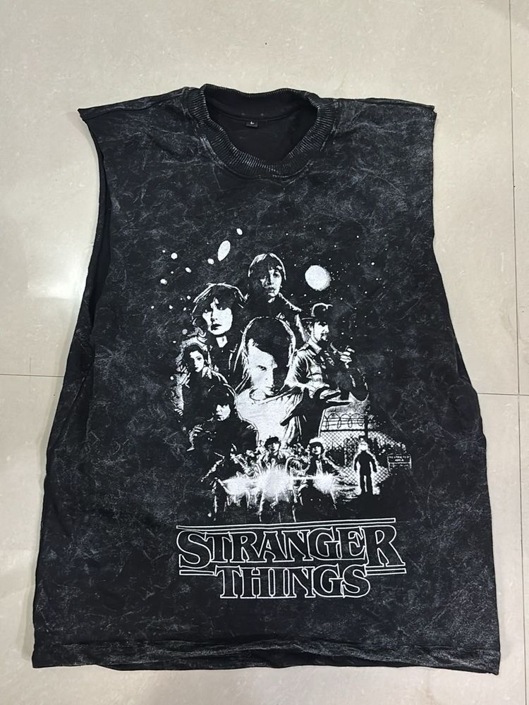 Stranger Things acid wash Graphic Sleeveless Top